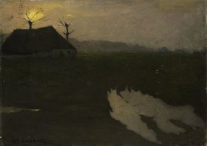 Landskab ved måneskin af Richard Nicolaüs Roland Holst