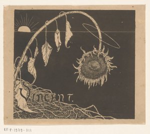 Coverdesign for: Richard Roland Holst, Udstilling af Vincent Van Goghs arv, 1892