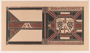 Omslagsdesign for: Wendingen, 1921 De delegerede medlemmers arbejde (titel på objekt) af Richard Nicolaüs Roland Holst