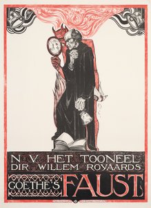 Plakat, der reklamerer for Goethes 