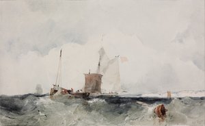 Ved den engelske kyst af Richard Parkes Bonington