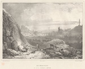 Edinburgh set fra kapellet ST. Anthony af Richard Parkes Bonington