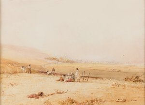 Le Treport set fra retning Eu af Richard Parkes Bonington