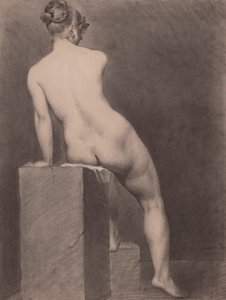 Mademoiselle Rose nøgen, set bagfra