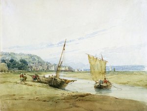 Nær Honfleur, ca. 1822 (wc over grafit på papir) af Richard Parkes Bonington