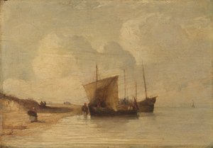 Normandiets kyst af Richard Parkes Bonington
