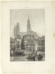 Notre Dame-katedralen i Rouen af Richard Parkes Bonington
