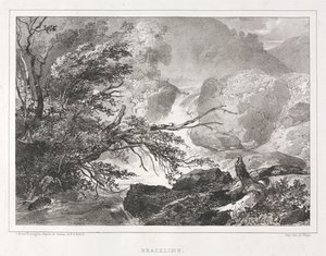 Malerisk udsigt over Skotland: Brackline, 1826. af Richard Parkes Bonington