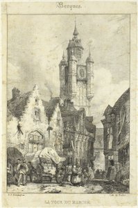 Tårnmarkedspladsen af Richard Parkes Bonington