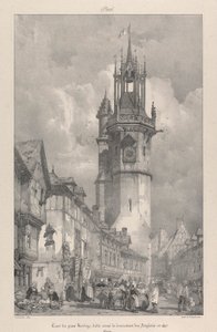 Gros Horloge-tårnet, bygget under englændernes dominans i 1417 af Richard Parkes Bonington