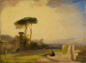 Udsigt på grunden af en villa nær Firenze, 1826. af Richard Parkes Bonington