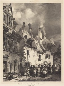 Udsigt over en gade i udkanten af Besançon (View of a Street in the Outskirts of Besançon)