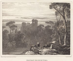 Castle of Bothwell af Richard Parkes Bonington after Francois Alexandre Pernot