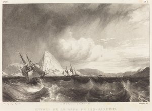 Entree de la rade de Rio-Janeiro af Richard Parkes Bonington after Moritz Rugendas