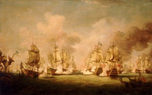 Slaget ved Barfleur af Richard Paton