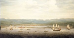 Udsigt over Port Royal, Jamaica, ca. 1758 (olie på lærred) af Richard Paton