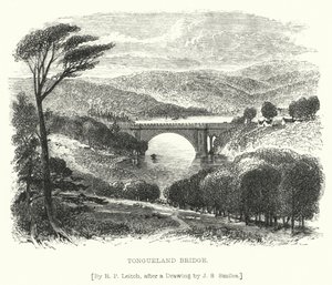 Tongueland Bridge (gravering) af Richard Principal (after) Leitch