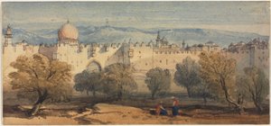 St. Stephens Gate, Jerusalem, ca. 1860. af Richard Principal Leitch
