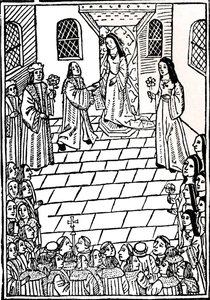 Ægteskabstraktat mellem Charles V og prinsesse Mary Tudor, c1508. af Richard Pynson