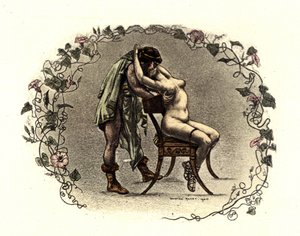Illustration af Richard Ranft (1862 - 1931) for Lucien de Samosate (125 ca. - 192): "Kurtisanerne"". 1899 af Richard Ranft