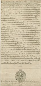 Croxden Abbey - Säätiön peruskirja: kaiverrus af Richard Rawlinson