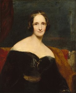 Portræt af Mary Shelley, britisk forfatter, ca 1840 (olie på lærred)