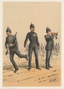 Tre britiske soldater Ni repræsentationer af britiske militæruniformer (serietitel) af Richard Simkin