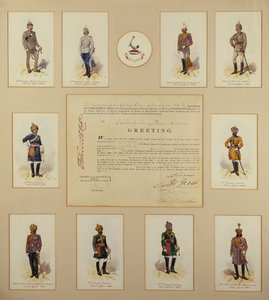 Officerer fra den britiske hær i uniform af R.Simkin, 1800-tallet