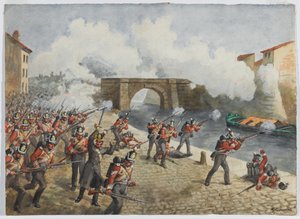 Det 27. Innikilling Regiment i Toulouse, 10. april 1814, omkring 1900 af Richard Simkin