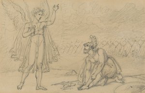 Josva og englen (Josva 5:13) af Richard Westall