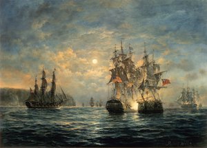 Engagement Between the Bonhomme Richard and the Serapis off Flamborough Head, 1779