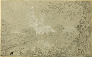 Banks of the River Dee nær Eaton Hall, Cheshire af Richard Wilson
