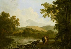 Cicero og hans to venner, Atticus og Quintus, i hans villa i Arpinum, 1769-1770
