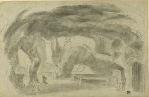 Interiør af en grotte af Richard Wilson
