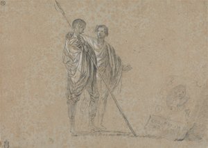 Studie af figurer for "A View of the Campagna" af Richard Wilson