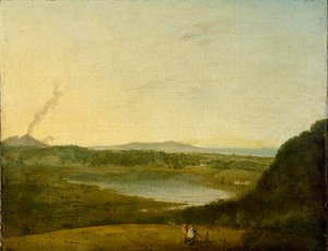 Lago di Agnano, c1752 af Richard Wilson