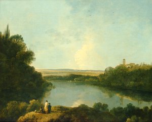 Nemi-søen nær Rom, ca. 1760 (olie på lærred) af Richard Wilson
