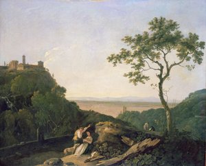 Udsigt over Tivoli (olie på lærred) af Richard Wilson