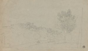 Udsigt over Wilson House and Gardens (recto); Udsigt over Wilson House and Gardens (verso) af Richard Wilson