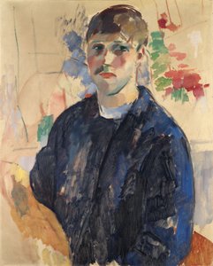 Selvportræt med blå bluse - Selvportræt med blå bluse, af Wouters, Rik (1882-1916). olie på lærred