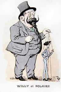 Willy og Polaire, begyndelsen af det 20. århundrede (farve litho)