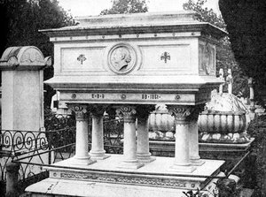 Tomb of Elizabeth Browning, Firenze, design af Lord Leighton, 1923.
