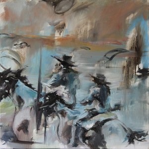 Blue Riders Overlap, 2015 (akvarel)
