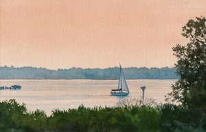 Sailing Home, 2008 (akvarel på papir)