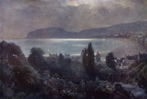A Nocturne, Llandudno Bay (farve litho)