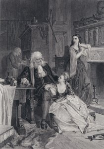 Illustration til The Pirate af Sir Walter Scott (gravering) af Robert (after) Herdman
