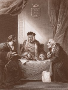 Henry VII med Empson og Dudley, graveret af A.H. Payne (litho)