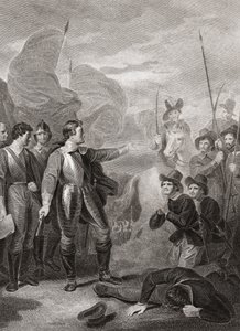Oliver Cromwell undertrykker Burford-mytteriet. (Print)