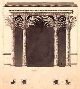 Design til en alkove (pen & blæk og vask) af Robert Adam