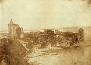 Udskrivning af St. Andrews Castle i Fife, Skotland. Fra J. Paul Getty Museum